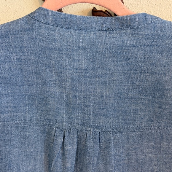 JCrew long sleeve bib-stitched blouse - Picture 8 of 11